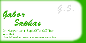 gabor sapkas business card